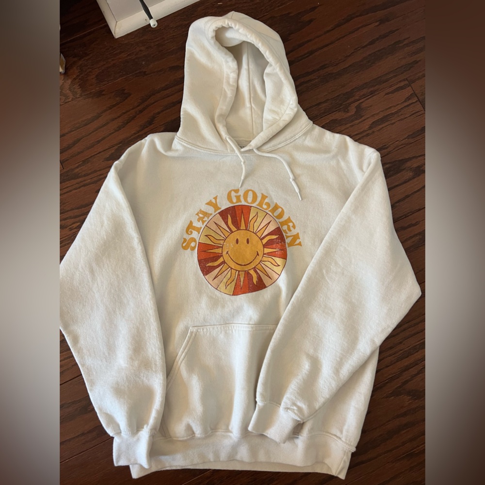 White “Stay Golden” Hoodie